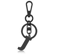 Initial Letter Keychain for Handbag Wallet Purses Backpack Monogram Letter Keychain Letter J Alphabet Keyring Metal Letter Key Ring for Friends Colleague Stainless Steel Letter Pendant Car Keyring