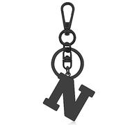 Initial Letter Keychain for Handbag Wallet Purses Backpack Monogram Letter Keychain Letter N Alphabet Keyring Metal Letter Key Ring for Friends Colleague Stainless Steel Letter Pendant Car Keyring