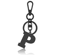 Initial Letter Keychain for Handbag Wallet Purses Backpack Monogram Letter Keychain Letter P Alphabet Keyring Metal Letter Key Ring for Friends Colleague Stainless Steel Letter Pendant Car Keyring