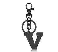 Initial Letter Keychain Monogram Letter Keychain Letter V Alphabet Keyring for Handbag Wallet Purses Backpack Metal Letter Key Ring for Friends Colleague Stainless Steel Letter Pendant Car Keyring