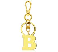 Initial Letter Keyring Initial B Key Ring for Purse Handbags Bag Wallet Gold A-Z Alphabet Monogram Letter Key Chain for Girls Christmas Graduation Gifts Birthday Gifts for Best Friend Daughter Son