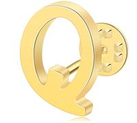 Initial Letter Lapel Pins for Men Women Personalized Name Brooch Pins for Men Suits Hats Metal Button Pins Gold A-Z, Metal, no gemstone