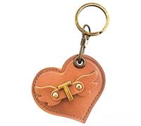 Initial Letter Leather Alphabet Keychain Holder Case Compatible with AirTag,Cute Protective Air Tag Cover with Bronze Keyring,Anti-Scratch Finder GPS Tracker Case for Pets Keys Wallet Luggage(T)