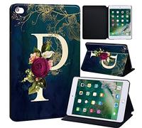 initial letter Printed FINDING CASE Fit Apple iPad Mini 4/5 Tablet - Printed PU Flip Leather Smart Lightweight Shell Stand Cover Case for iPad Mini 4 Mini 5 (initial letter P)