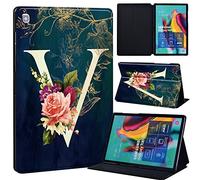 initial letter Printed FINDING CASE Fit Samsung Galaxy Tab S5e 10.5 Leather Cover 2019 SM-T720 / T725, PU Flip Leather Smart Lightweight Shell Stand Cover Case for Samsung Galaxy Tab S5e 10.5 2019