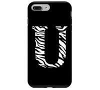 initial monogram letter U capital alphabet zebra skin print Case for iPhone 7 Plus/8 Plus