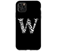 initial monogram letter W capital alphabet zebra skin print Case for iPhone 11 Pro Max