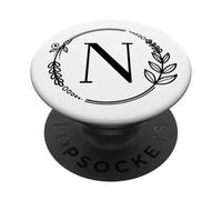 Initial N Decorative Monogram PopSockets Adhesive PopGrip