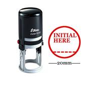 Initial Round Self Inking Office Stationary Stamp Personalized Custom Shiny 20mm Rubber Stamp