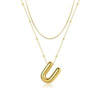 Initial s for Women Girls, Dainty Balloon Letter, Name Alphabet Pendant Layered Choker Personalized Jewelry