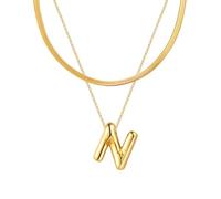 Initial s for Women, Gold Balloon Bubble Letter, Plated Dainty Personalized Puffy Name