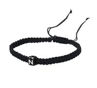 Initial String Bracelets For Women Men Teen Girls Boys Handmade Rope Braided Bracelet Minimalist Jewelry Matching Couple Bracelets Rose Necklace Wedding (N, One Size)