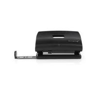 Initiative 2 Hole Punch - Compact 12 Sheet Capacity Lock Down Handle Black