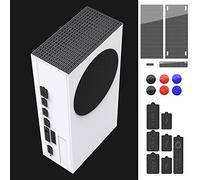 INITMMO Dust Cover Kit for Xbox Series S with 4 Anti-Dust Mesh Filters, 7 Silicone Port Plugs & 6 Thumb Grip Caps, Complete Dustproof Protective Accessories Set to Prevent Dust & Scratches, Black