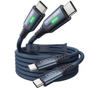 INIU 240W USB C to USB C Charger Cable, [2m, Blue, 2-Pack] PD Type C Charge Cable, Super Fast Charging USB C Cable for iPhone 17 16 15 Pro Max, MacBook iPad Air, Samsung S25 S24 Ultra, Steam Deck etc.