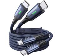 INIU 240W USB C to USB C Charger Cable, [2m, Blue, 2-Pack] PD Type C Charge Cable, Super Fast Charging USB C Cable for iPhone 17 16 15 Pro Max, MacBook iPad Air, Samsung S25 S24 Ultra, Steam Deck etc.