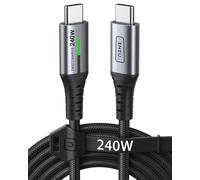 INIU 240W USB C to USB C Charger Cable, 2m PD Type C Charge Cable, Super Fast Charging for Phone 16, MacBook, iPad Pro, Samsung S23/S22 Ultra, Steam Deck, HP EliteBook etc.