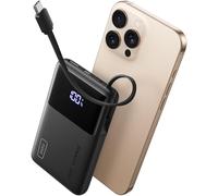 INIU 45 W Power Bank, 10000 mAh Slim Power Bank with Integrated USB-C Cable, High-Speed Portable Charger USB C In&Out, Battery Pack for iPhone 16 15 14 13 Samsung Xiaomi MacBook
