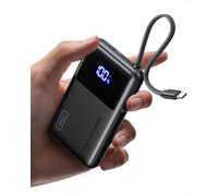 INIU 45 W Power Bank, 10000 mAh Slim Power Bank with Integrated USB-C Cable, High-Speed Portable Charger USB C In&Out, Battery Pack for iPhone 16 15 14 13 Samsung Xiaomi MacBook