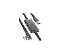 INIU 5m/16ft USB 3.0 to USB-C Link Cable with Separate 18W Charging Port for Meta Quest 2, Pico 4 & SteamVR