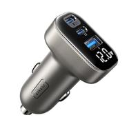 INIU 60W Car Charger, Cigarette Lighter USB Charger with 100W USB C Cable