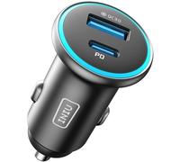 INIU Car Charger, Cigarette Lighter USB Charger Total 66W [USB C 36W+A 30W] PD3.0 5A 12V USB Socket, Fast Charge Car Phone Charger Metal Adapter for iPhone 16 15 14 13 12 Pro iPad Samsung Google