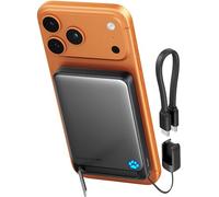 INIU for Magsafe Power Bank, Slimmest 10000mAh Qi2 Certified 15W Magnetic Portable Charger, 45W Fast Charging with Built-in USB-C Cable, Battery Pack with Stand for iPhone Air 17 16 15 14 13 12 Only