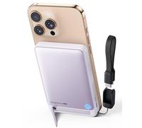 INIU for MagSafe Qi2 15W Power Bank, Slimmest 10000mAh Portable Charger | 45W Wired Fast Charging, Magnetic Original Qi2-Certified, USB-C Cable, Wireless Battery Only for iPhone 12-17 Series, Purple