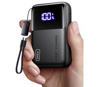 INIU Laptop Power Bank, Smallest 20000mAh 65W Fast Charging Battery Pack | Detachable USB C Cable, Flight-Safe, Travel Essential, Portable Charger for MacBook Pro, Dell, Steam Deck, iPhone 18, iPad