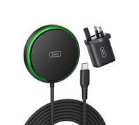 INIU Magnetic Wireless Charger, Qi Certified 15W Wireless Charging Pad | with Cooling Fan, Fast Charging Pad for iPhone 18 17 16 15 14 13 12 Series AirPods 4 3 2 Pro (with Adapter)