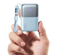 INIU Mini Power Bank, 45W Fast Charging 10000mAh Battery Pack USB C Input & Output Portable Charger, Small Portable Battery Bank for iPhone 16/15/14/13 Pro Max Mini Plus, Samsung, iPad, Travel, Blue
