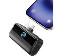 INIU Mini Powerbank with Quick Charge, 5500 mAh Power Bank 22.5 W, Integrated Foldable USB-C Connector, LED External Battery Pack Power Bank, Compatible with iPhone 16, Samsung S22/23 and More