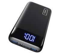 INIU Power Bank, 20000mAh Fast Charging Portable Standard Size, Black