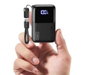 INIU Power Bank, 45 W 10000 mAh Mini Power Bank for Laptop, with Strong USB-C Cable, High-Speed Portable Charger USB C In & Out, Battery Pack for iPhone 16/15/14/13, Samsung, Google, MacBook, iPad and