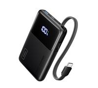 INIU Portable Charger, Slimmest 10000mAh Power Bank with Output-input USB-C Cable, 20W PD Fast Charging USB C In&Out Battery Pack, External Phone Charger for iPhone 16 15 14 13 Samsung S23 Google etc