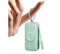 INIU Power Bank for Apple Watch, 5000mAh Wireless Portable Charger Powerbank with Built-in Cable, Slim Travel Keychain Battery Pack with LCD Display for iWatch 10/9/8/Ultra2/Ultra/SE, iPhone 16 Green