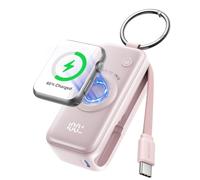 INIU Power Bank for Apple Watch, Mini 20W 5000mAh Portable Charger | 20W Fast Charging, Travel Keychain, Built-in USB-C Cable, Flight-Safe, Battery Pack for Apple Watch, iPhone 18 17, Samsung