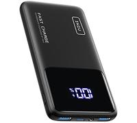 INIU Power Bank, 20W PD3.0 QC4.0 Fast Charging USB C 10500mAh LED Display Portable Charger, Slimmest Phone Battery Pack with Phone Holder & Flashlight