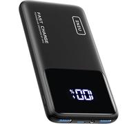 INIU Power Bank, 20W PD3.0 QC4.0 Fast Charging USB C 10500mAh LED Display Portable Charger, Slimmest Phone Battery Pack with Phone Holder & Flashlight