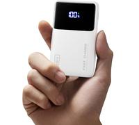 INIU Power Bank, Slimmest 10000mAh 45W PD Portable Charger, USB C in&Out Fast Charging Battery Pack, External Phone Powerbank Compatible with iPhone 16 15 14 13 12 Samsung S22 S21 Google iPad, White