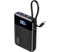 INIU Portable Charger, Smallest 20000mAh Power Bank with Build in USB-C Cable, 22,5W PD Fast Charging USB C in&Out Battery Pack, External Phone Charger for iPhone 15 14 13 Samsung S22 S21 Google etc