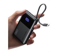 INIU Portable Charger, Slimmest 10000mAh Power Bank with Output-input USB-C Cable, 20W PD Fast Charging USB C In&Out Battery Pack, External Phone Charger for iPhone 16 15 14 13 Samsung S23 Google etc