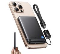 INIU Qi2 Certified 20W Magnetische Powerbank, 5000mAh Ultra Slim Externe Batterie, Travel Wireless Powerbank Schnellaufladung für iPhone 16 15 14 Pro Max Mag Safe Case Black