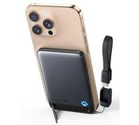 INIU Magnetic Power Bank, Qi2 Certified 5000mAh 20W Ultra Slim Wireless Portable Charger & Durable Battery Pack with Foldable Stand, Fast USB C Charging for Sport, Only for iPhone 16/15/14/13 Series