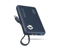 INIU Portable Charger, Slim 10000mAh Power Bank with Build in USB-C Cable, 20W Fast Charging Small Phone Charger, Flight Cruise Ship Trip Accessories Essentials for College Student Teen Boy Girl, Blue
