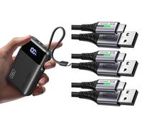 INIU Smallest 45W 20000mAh Power Bank + USB C [3 Pack 0.5+2+2m] Charger Cable