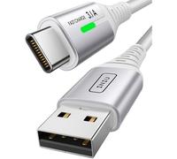 INIU USB C Charger Cable, [2m White] 3.1A Type C Cable Fast Charging, Braided USB A to USB-C Phone Charger Cable USBC for iPhone 17 16 Pro Samsung Galaxy S25 S24 S23 Huawei P9 Pixel 10 9 iPad etc.