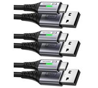 INIU USB C Charger Cable, [3 Pack 0.5+2+2m] USB A to USB C 3.1A Fast Charging, Braided Phone Charger Type C Cable for iPhone 17 16 15 Pro Max Samsung Galaxy S25 S24 S23 Switch PS5 Huawei Pixel 9a etc
