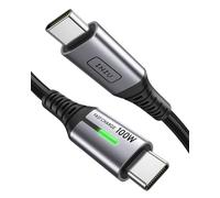 INIU USB C to USB C Charger Cable, [0.3m] 100W PD3.0 Type C Cable Fast Charging, Phone Charger USB-C Data Lead for MacBook Pro iPad Air Phone 15 Samsung S23 S22 S21 Ultra Pixel 7 6 Switch PS5 etc.