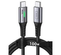INIU USB C to USB C Charger Cable, [Black, 1m] 100W PD3.0 Type C Cable Fast Charging, Phone Charger USB-C Data Lead for MacBook Pro iPad Air 15 Samsung S23 S22 S21 Ultra Pixel 7 6 Switch